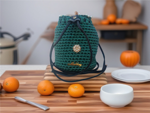 Mädibag-Dirndldaschal-dunkelgrün Taschenengl