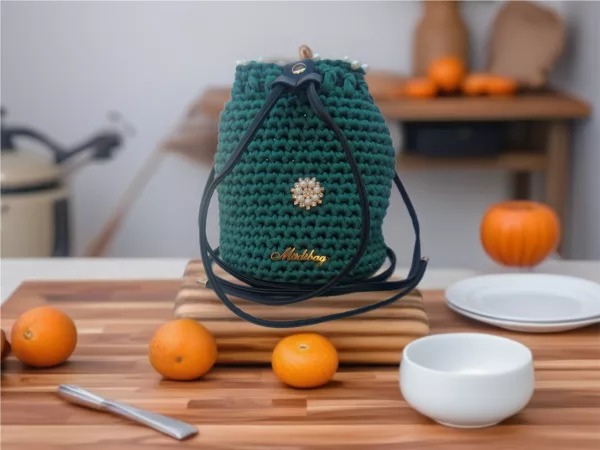 Mädibag-Dirndldaschal-dunkelgrün Taschenengl