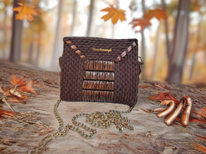 Bazaart (3) Schwarze Tasche mit Lederimitareinsatz