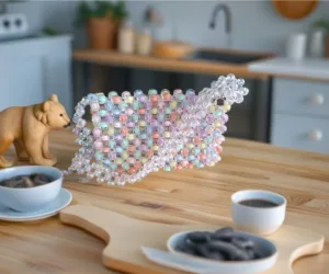 Perlendaschal pastelfarben für Smartphone